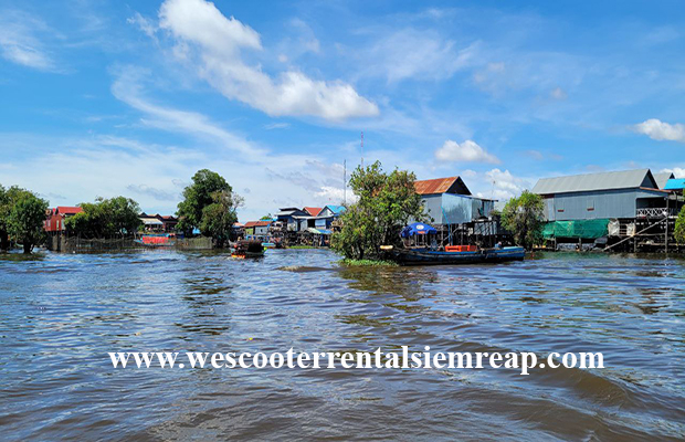 Ride Scooter To Kompong Pluk Floating Village