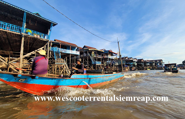 Ride Scooter To Kompong Pluk Floating Village